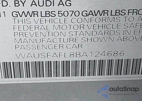 2011 Audi A4 2.0T Premium from USA, damaged, VIN WAUSFAFL8BA124686